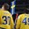 COLOGNE, GERMANY - MAY 12: Sweden's Viktor Fasth #30 and Victor Rask #49 look on during the national anthem after an 8-1 preliminary round win over Italy at the 2017 IIHF Ice Hockey World Championship. (Photo by Andre Ringuette/HHOF-IIHF Images)

